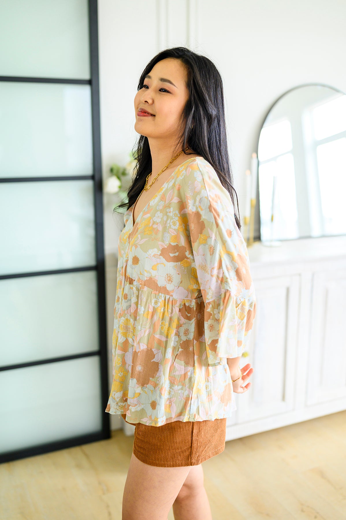 Singled Out Floral Blouse in Green - 4/21/2023
