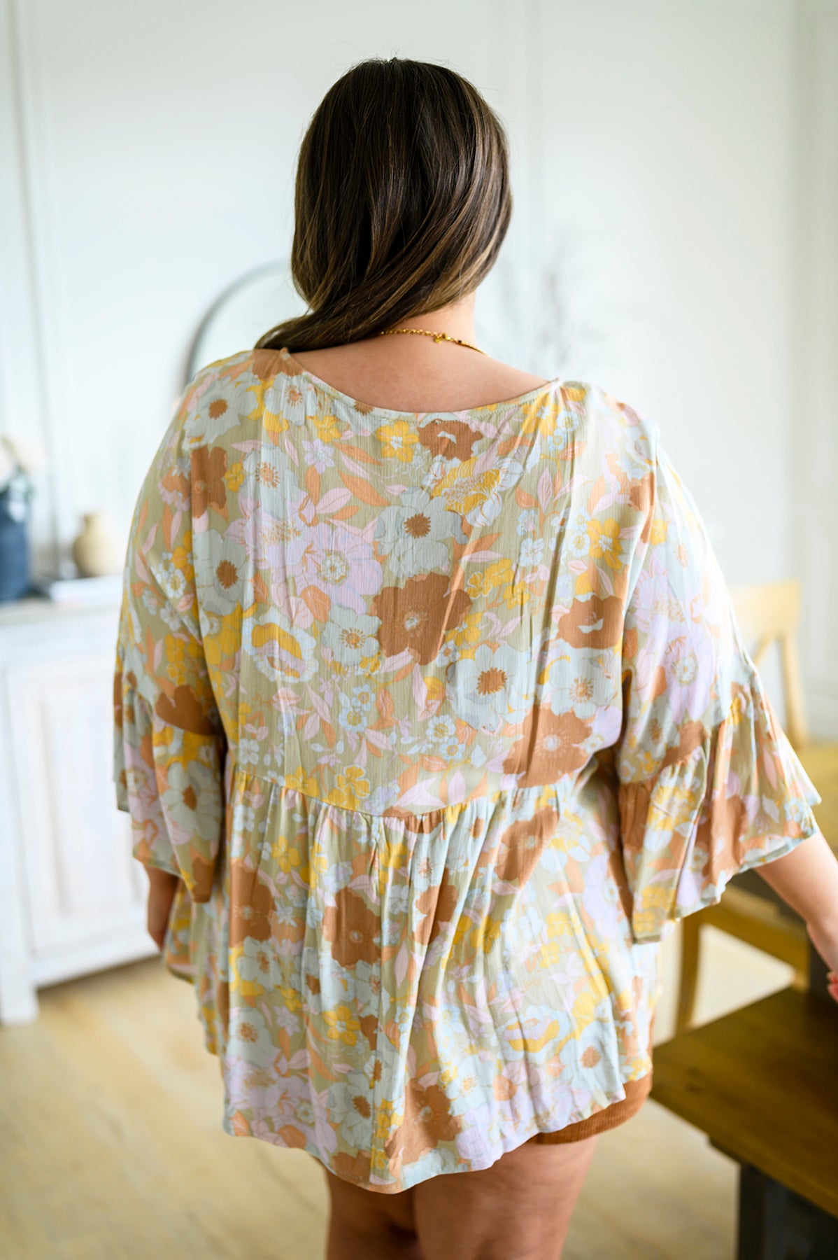 Singled Out Floral Blouse in Green - 4/21/2023