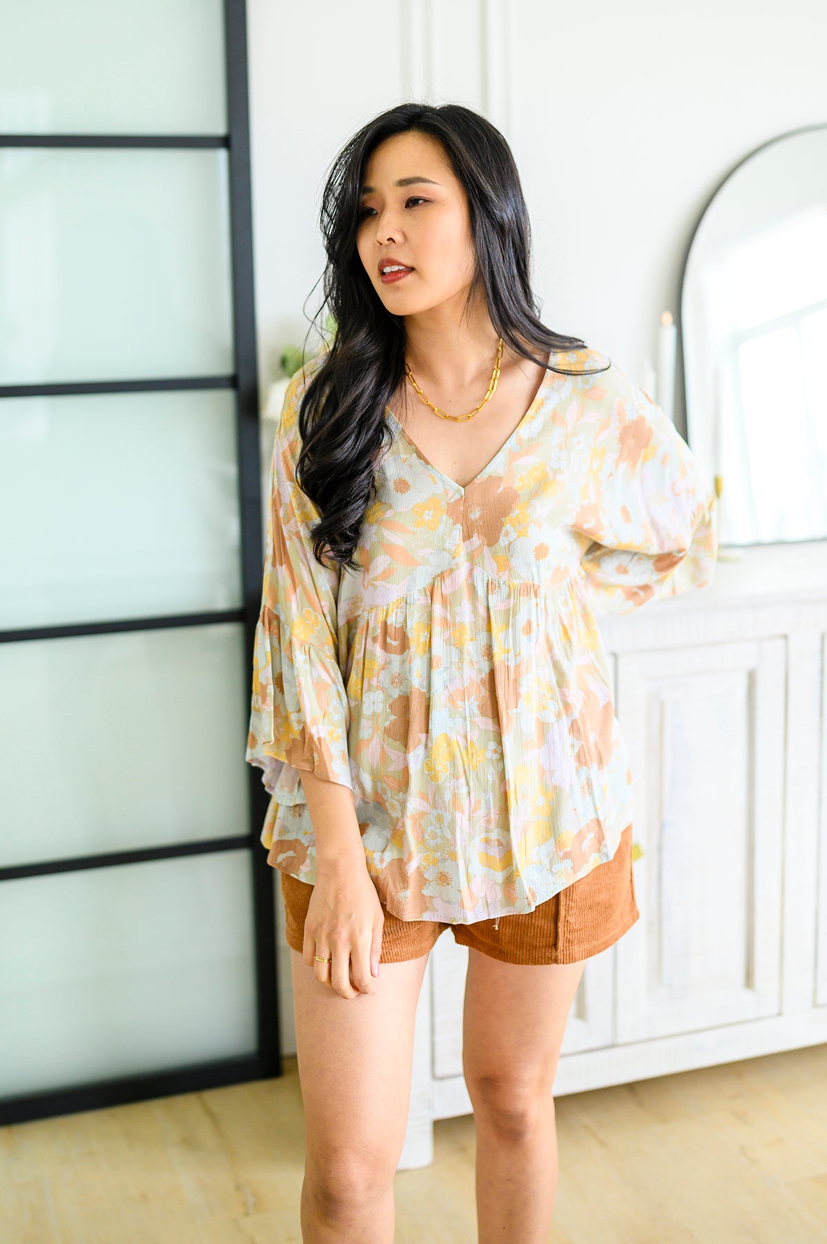 Singled Out Floral Blouse in Green - 4/21/2023