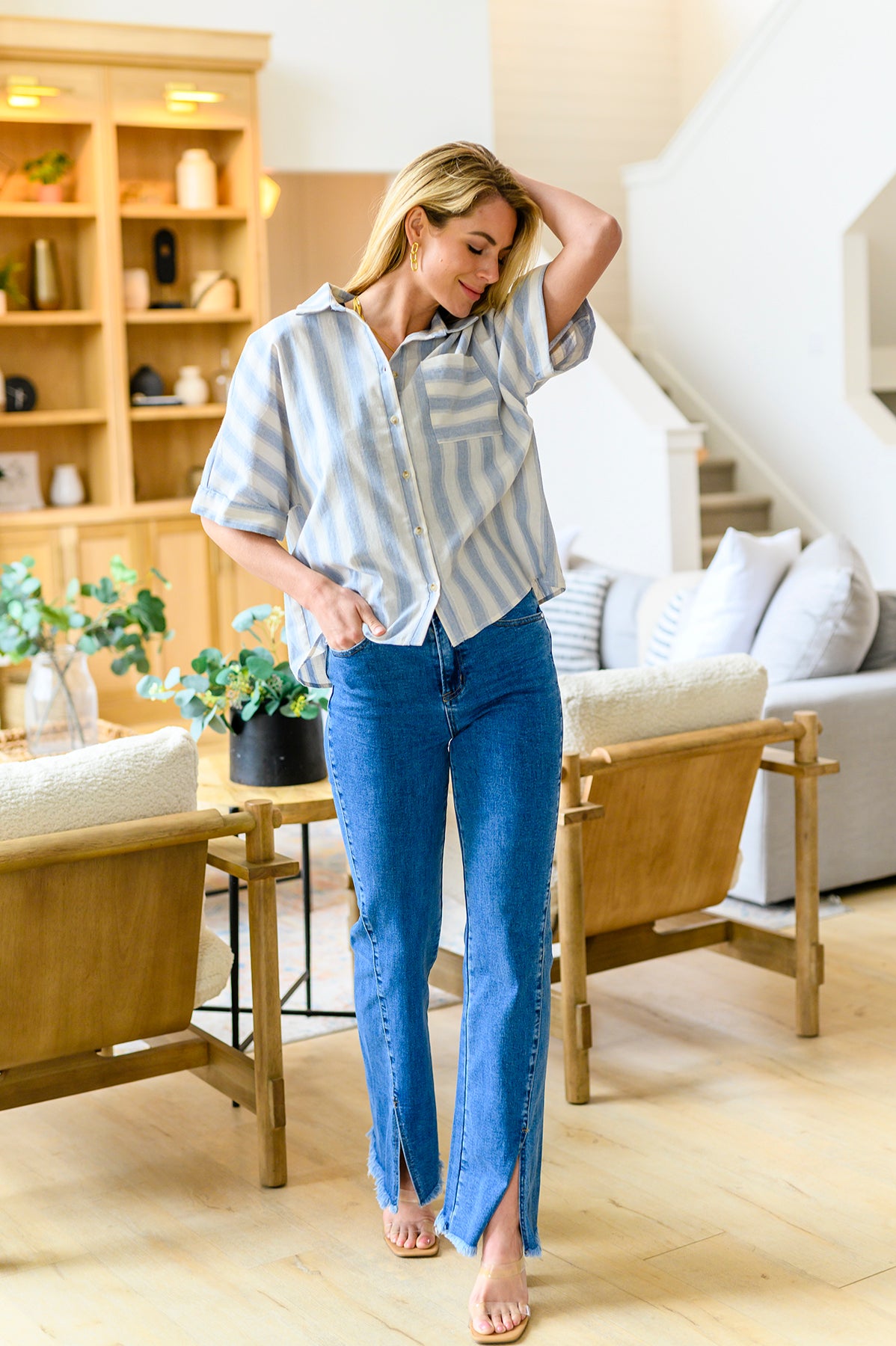 Tailored to Relax Striped Button Down - 3/9/2023