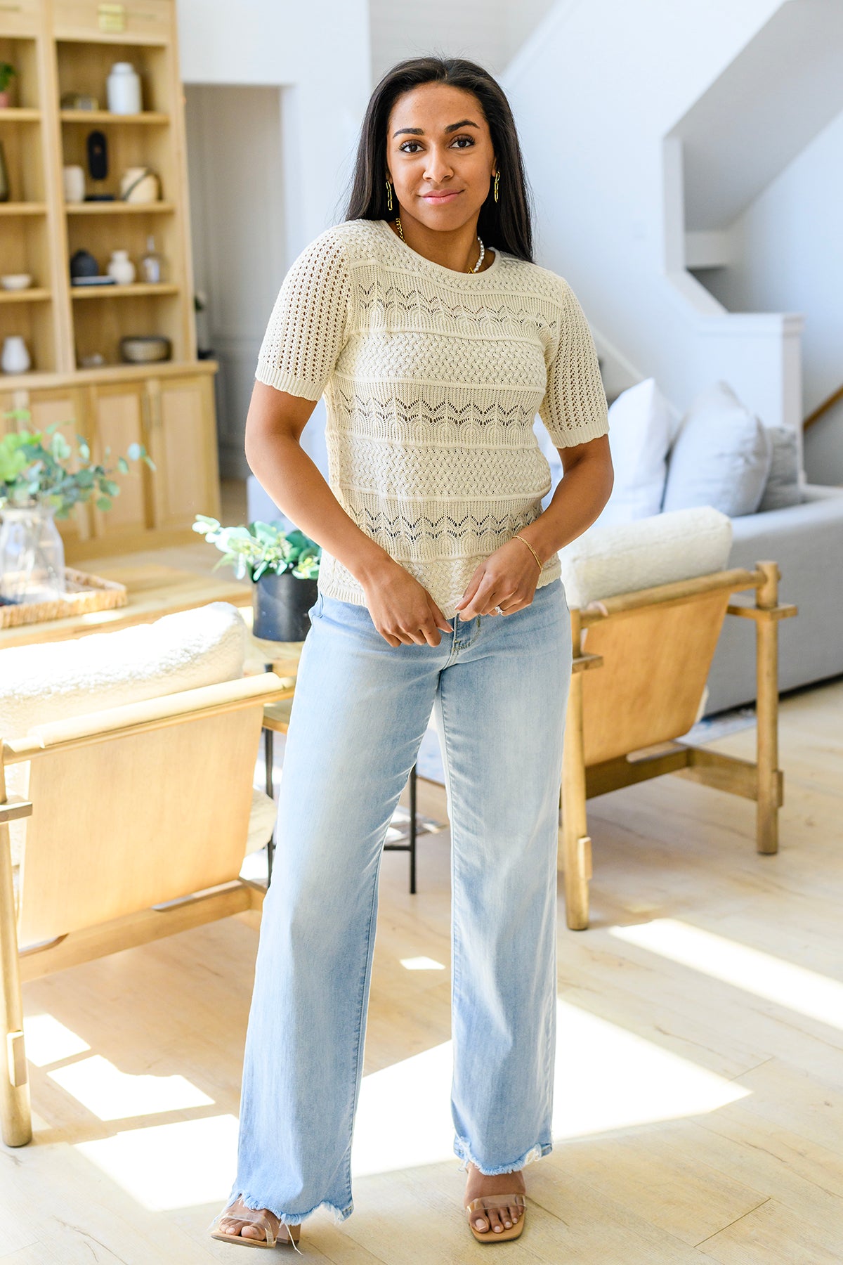 Thea Crocheted Knit Top - 4/28/2023