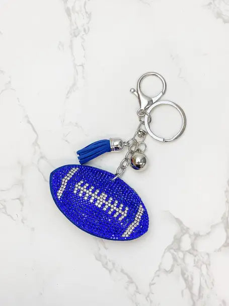 PREORDER: Glitzy Football Key Chains in Assorted Colors