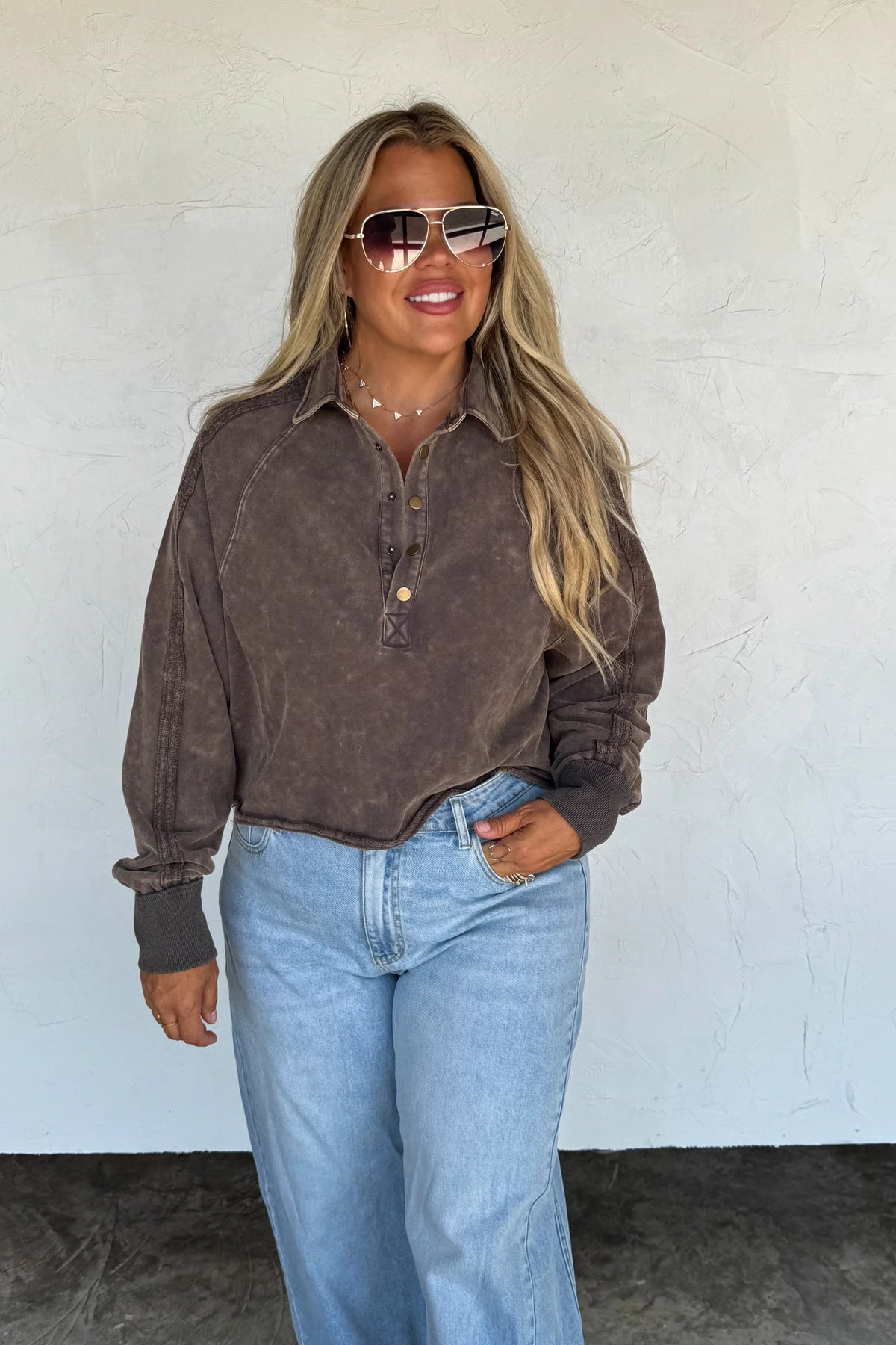 PREORDER: Marley Snap Button Sweatshirt