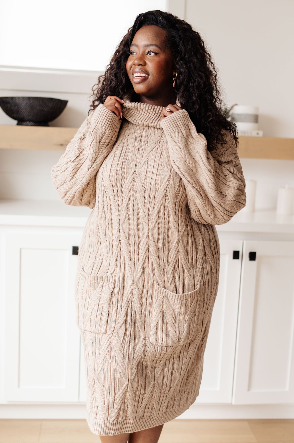 Bundled Beauty Turtleneck Sweater Dress - 10/23/2025
