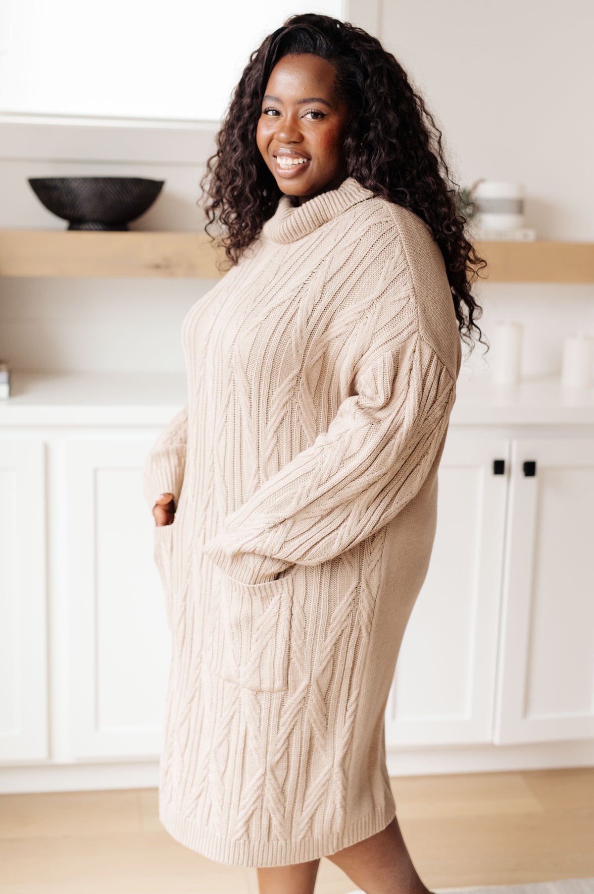 Bundled Beauty Turtleneck Sweater Dress - 10/23/2025