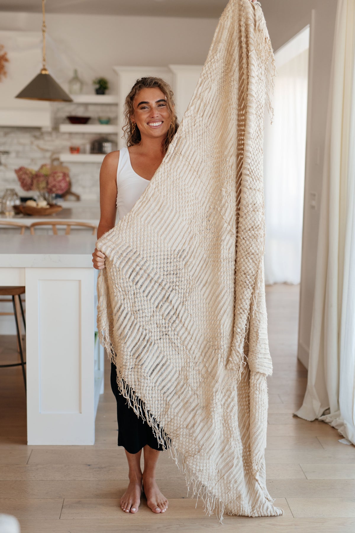 Graham Blanket Single Cuddle Size in Beige - 9/30/2026