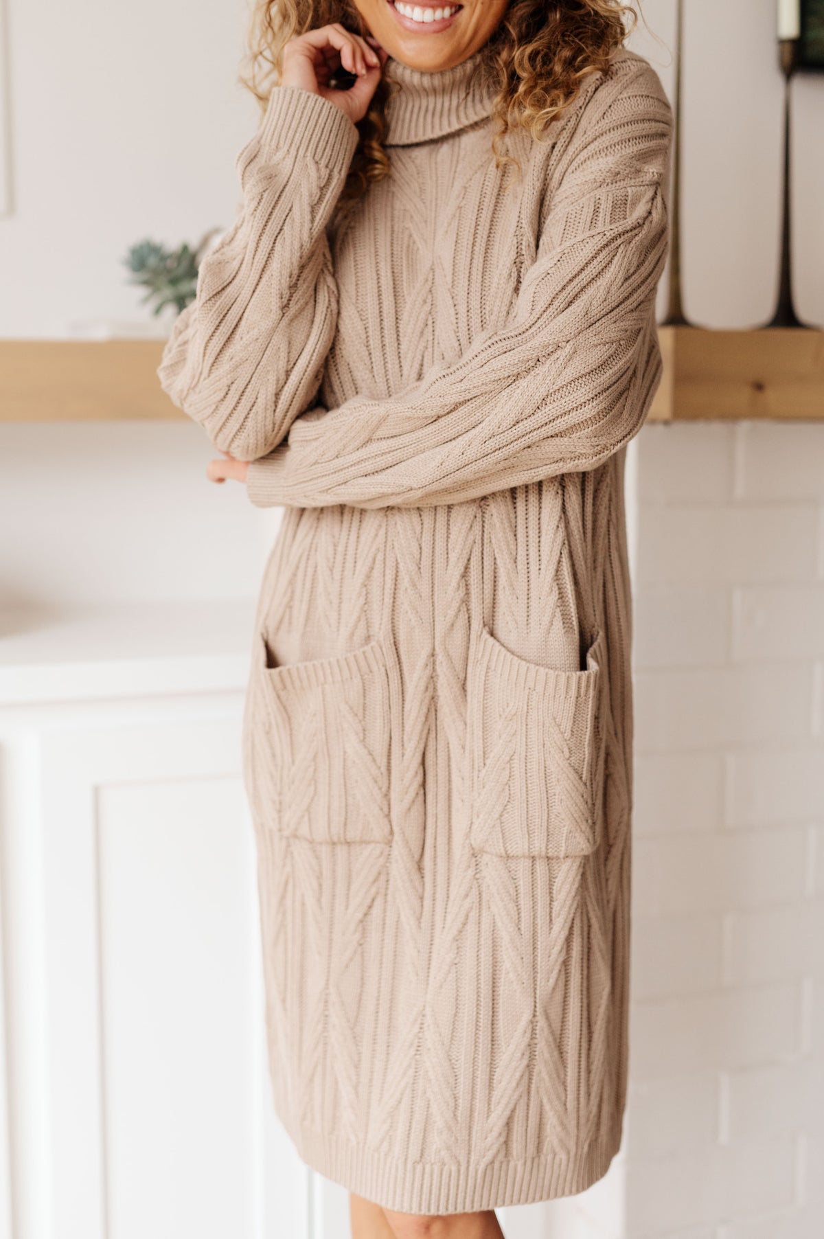 Bundled Beauty Turtleneck Sweater Dress - 10/23/2025