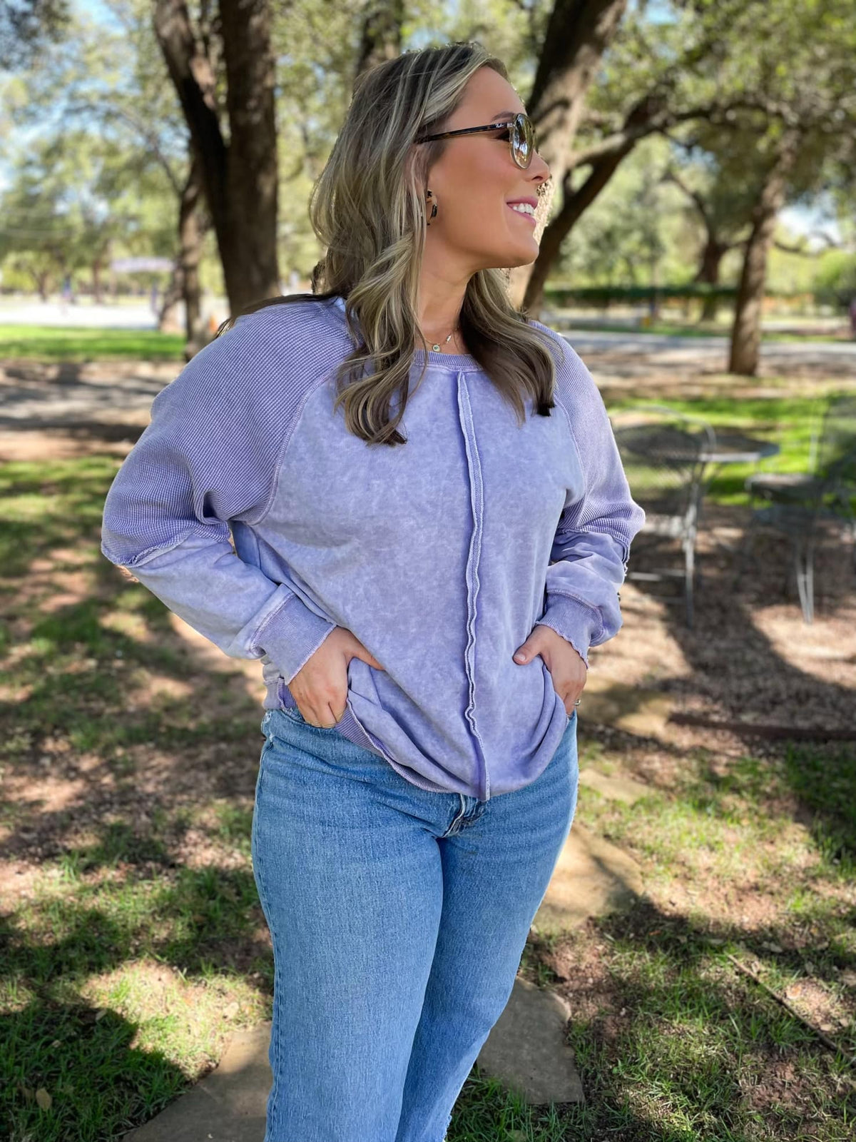 PREORDER: Best Selling Elliott Exposed Seam Sweatshirt in Five Colors - Ships in 4 weeks