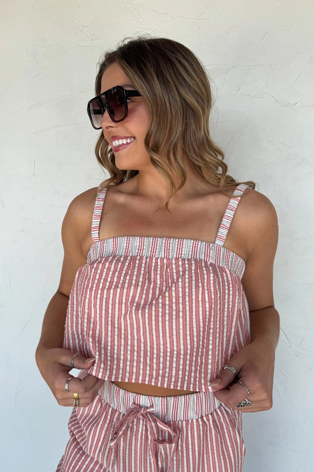 PREORDER: Seersucker Pant Set