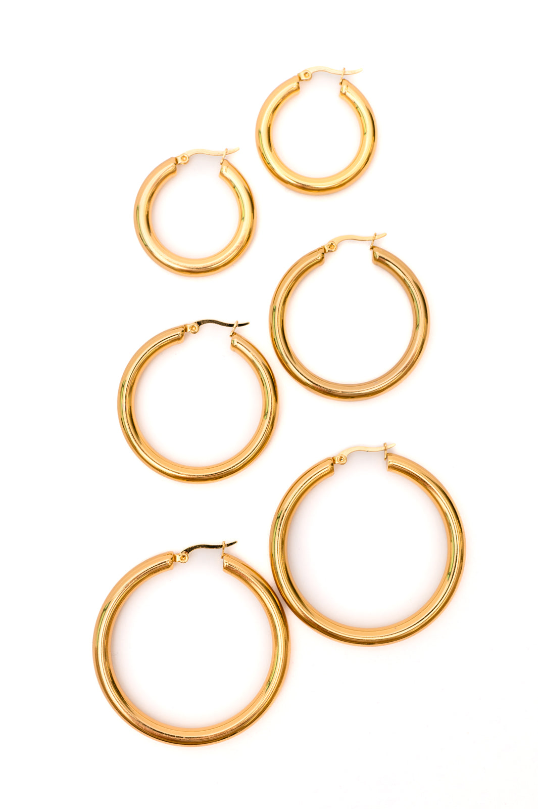 Day to Day Hoop Earrings Set in Gold - 6/28/2024