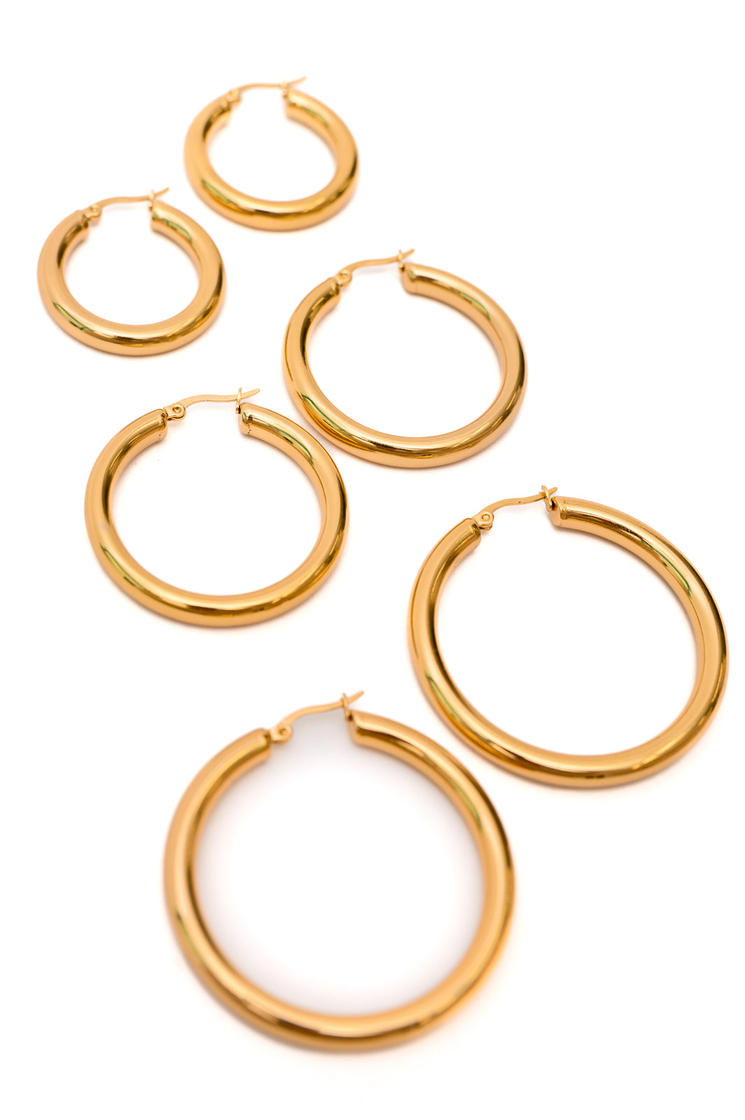 Day to Day Hoop Earrings Set in Gold - 6/28/2024
