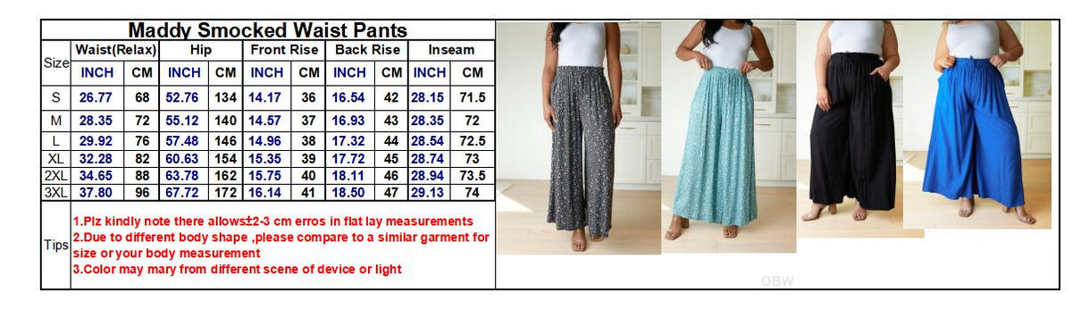 Smocked Waist Pants in Assorted Prints - RTS