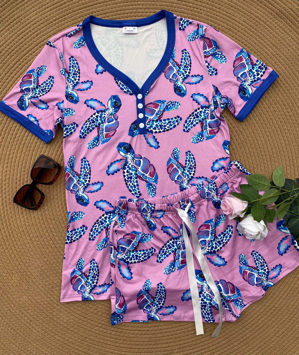 Short Sleeve Pajama Set in Assorted Prints - RTS