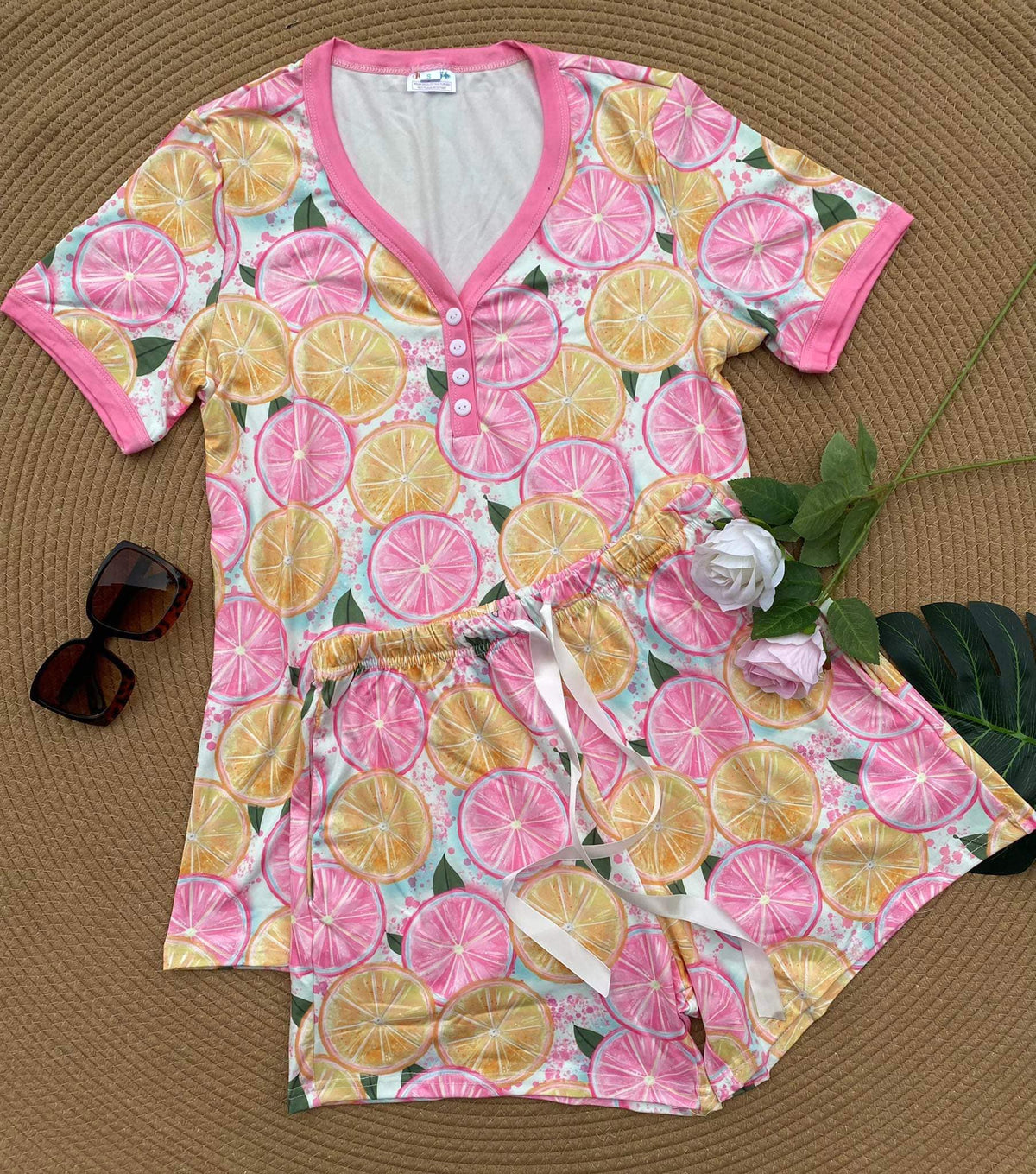 Short Sleeve Pajama Set in Assorted Prints - RTS