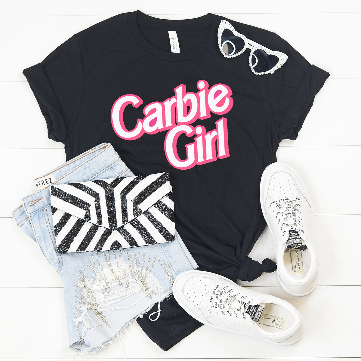 PREORDER: Carbie Girl Graphic Tee in Black