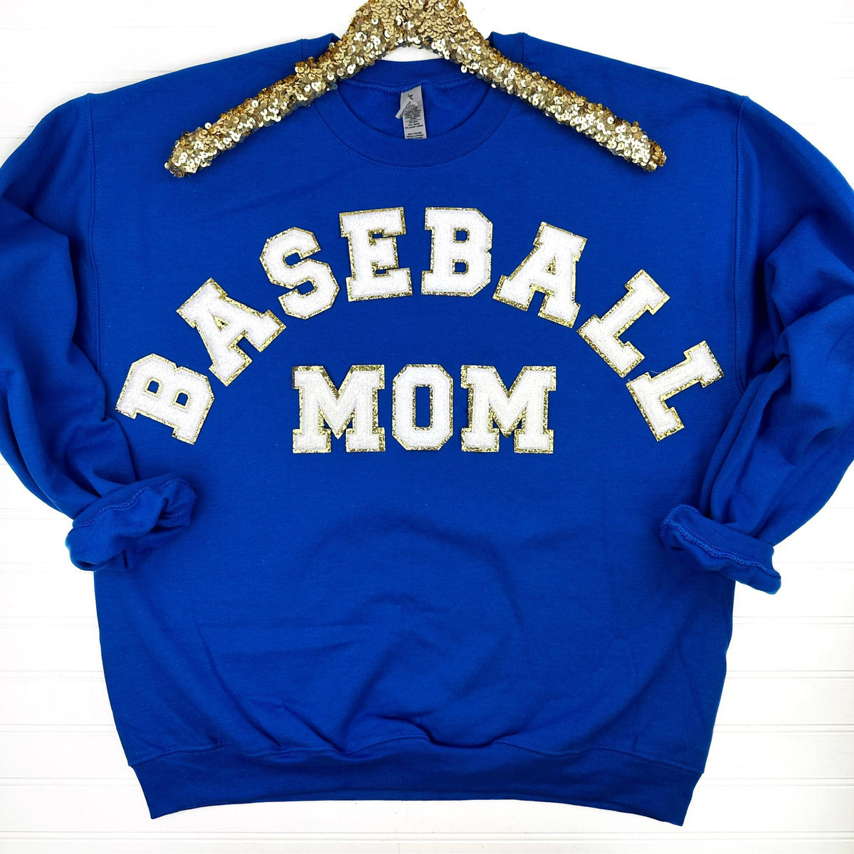 Baseball Mom Chenille Patch Sweatshirt - RTS