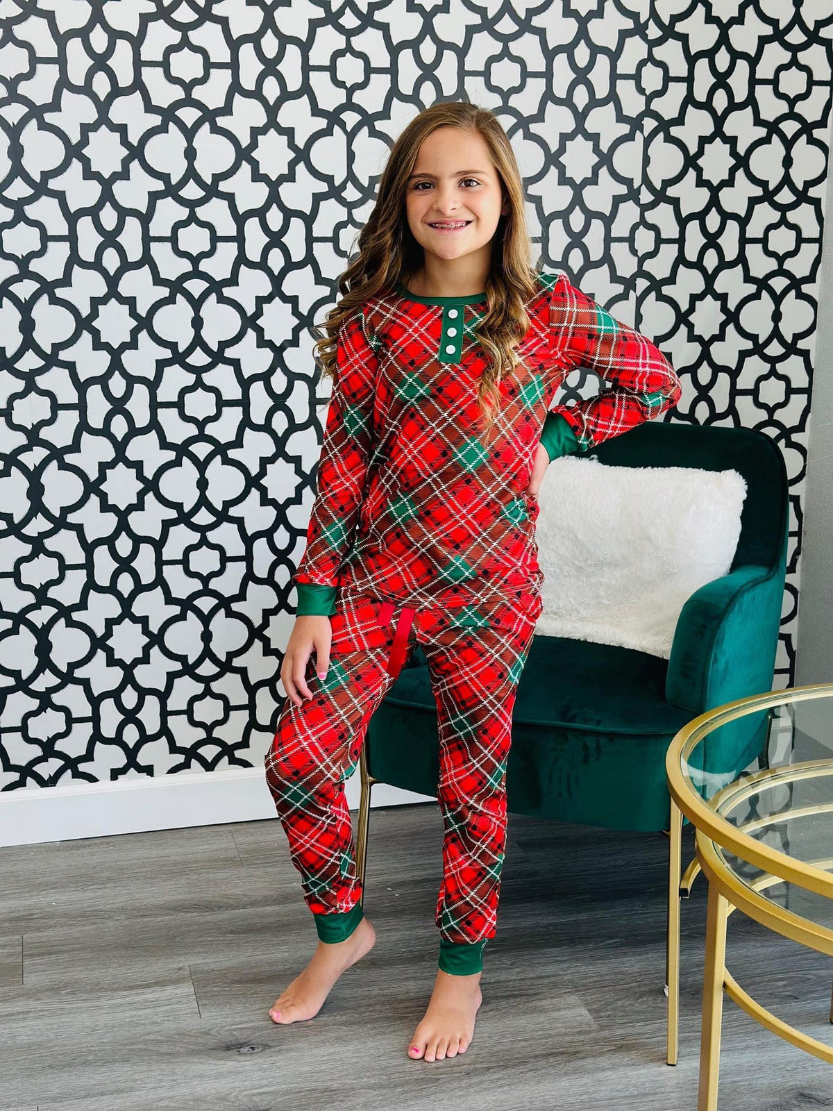 Matching Family Christmas Pajamas in Red Plaid - RTS