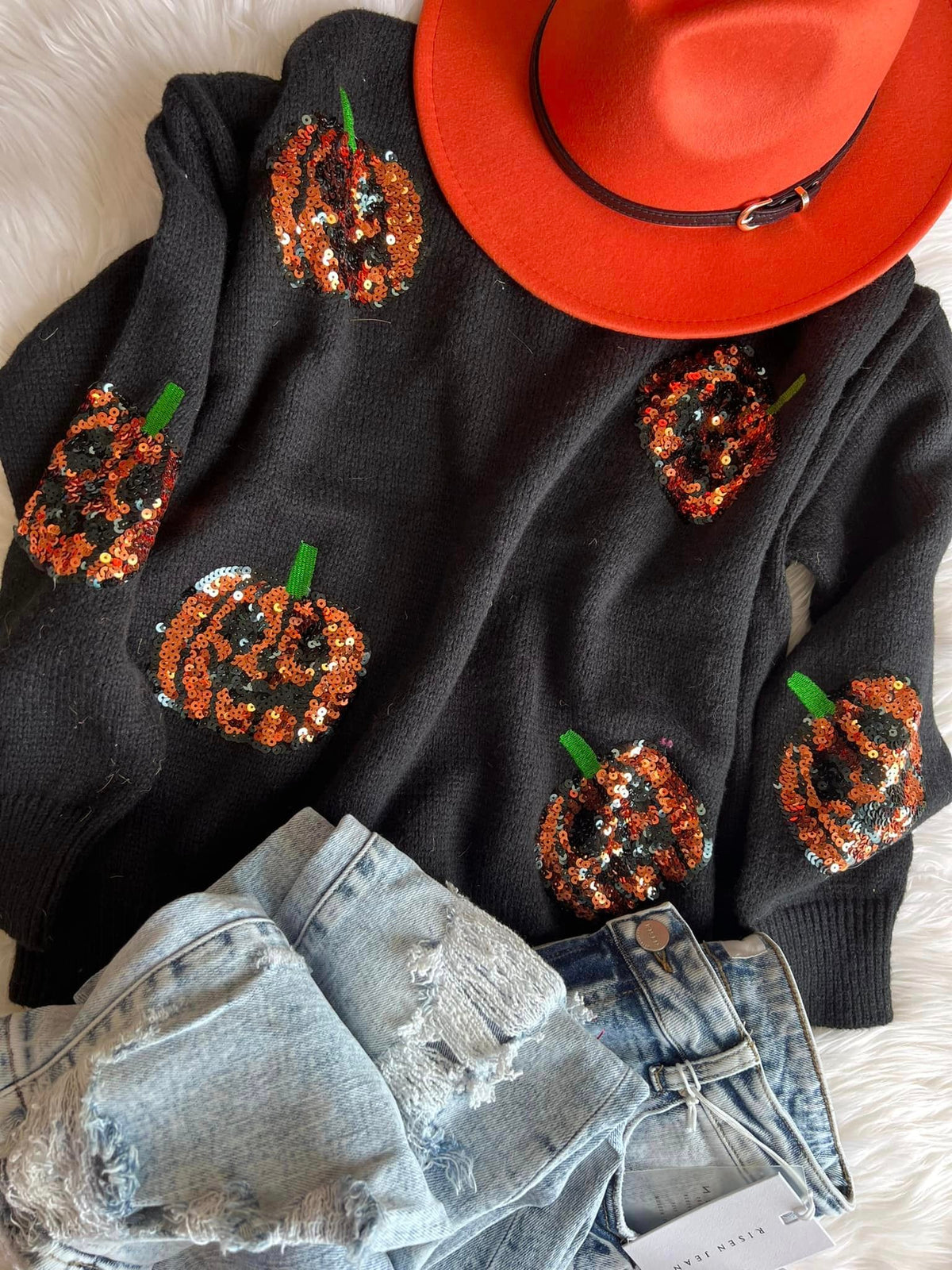 PREORDER: Sequin Pumpkin Sweater