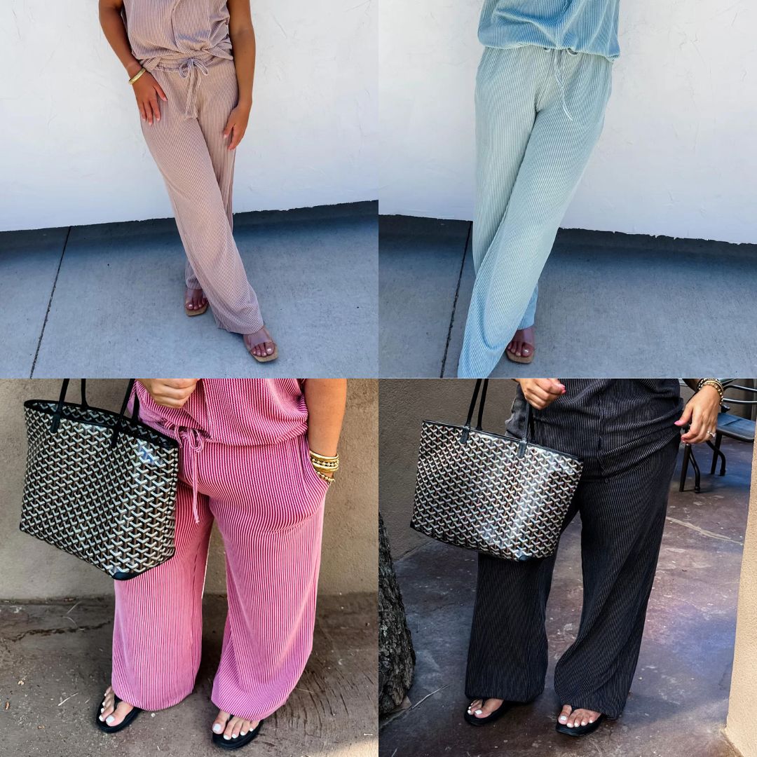 PREORDER: Sophia Ribbed Pants in Four Colors