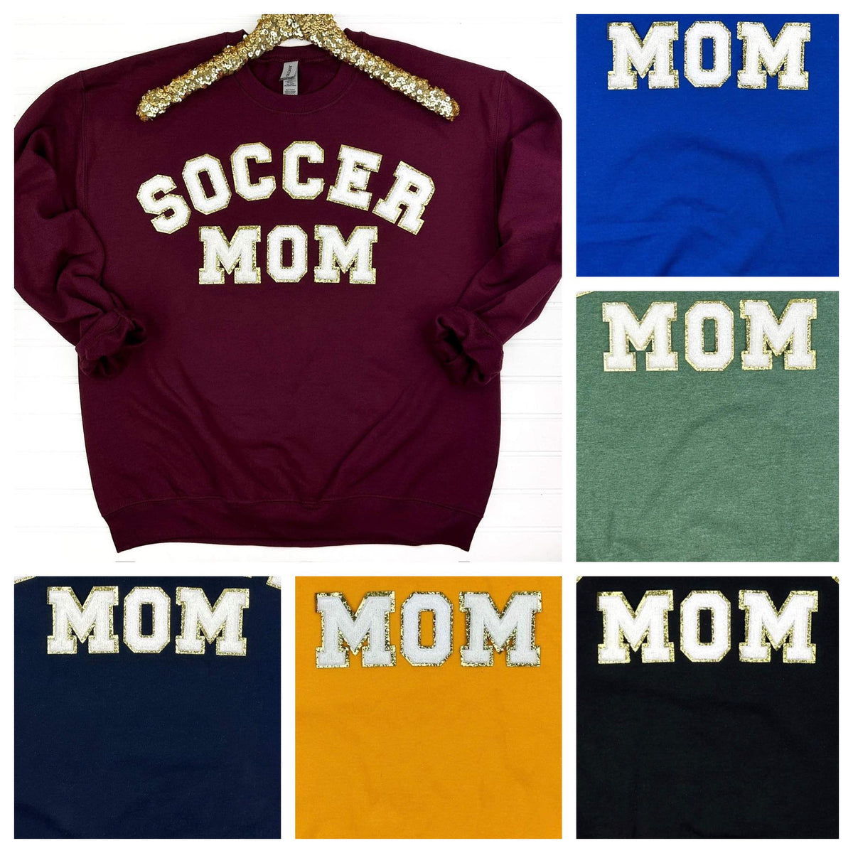 Soccer Mom Chenille Patch Sweatshirt - RTS