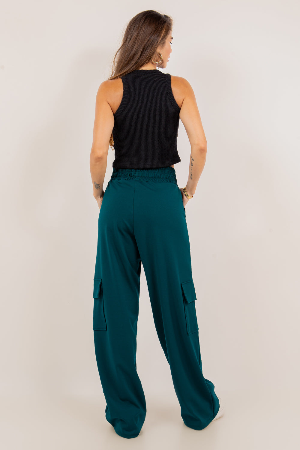 Ponte Stretch Cargo Pants In Five Colors - RTS