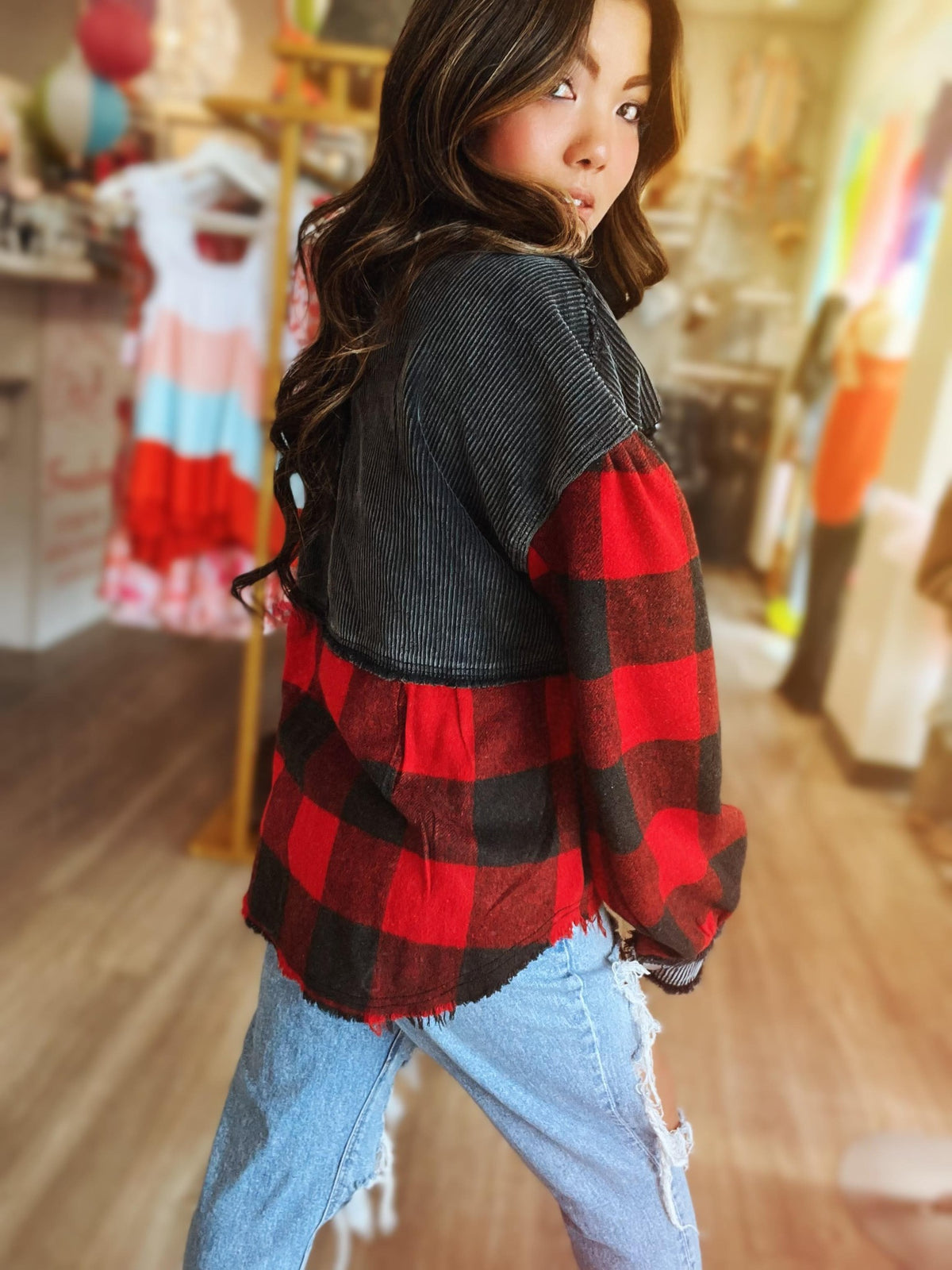 Layla Plaid Shacket - RTS