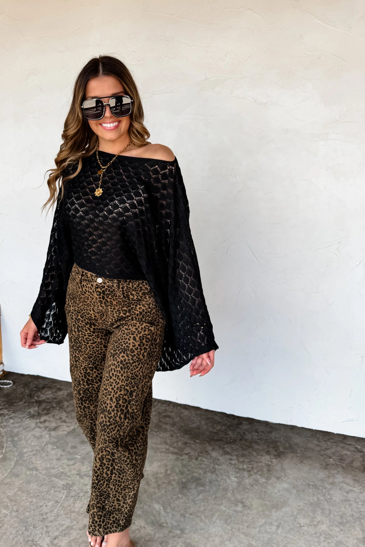 PREORDER: Bex Cheetah Barrel Jeans (Stretchy)