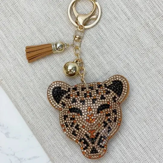 Glitzy Tiger Key Chain - RTS