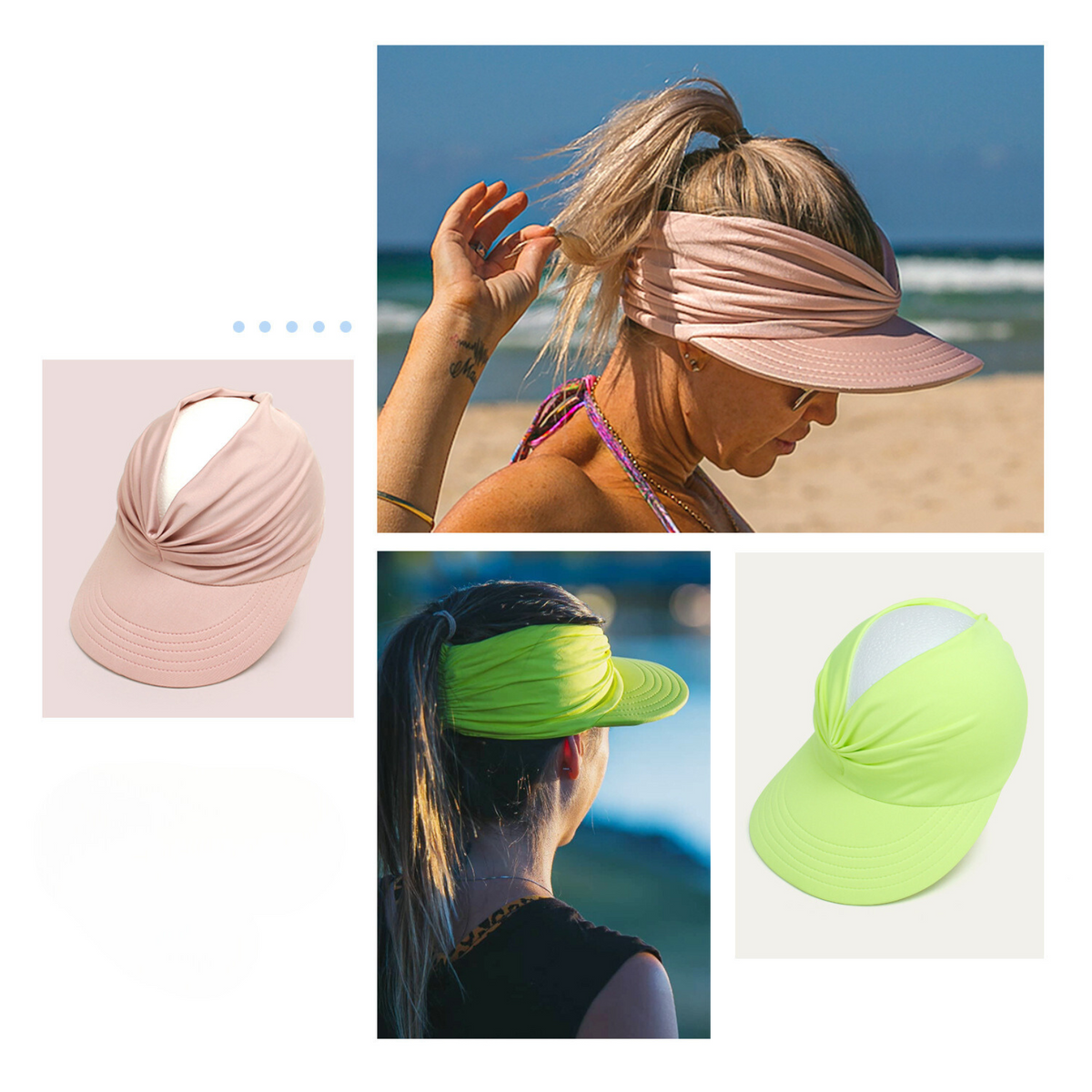 Ruched Visor in Assorted Colors - RTS