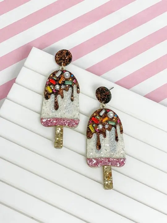 PREORDER: Glitter Popsicle Earrings in Two Colors