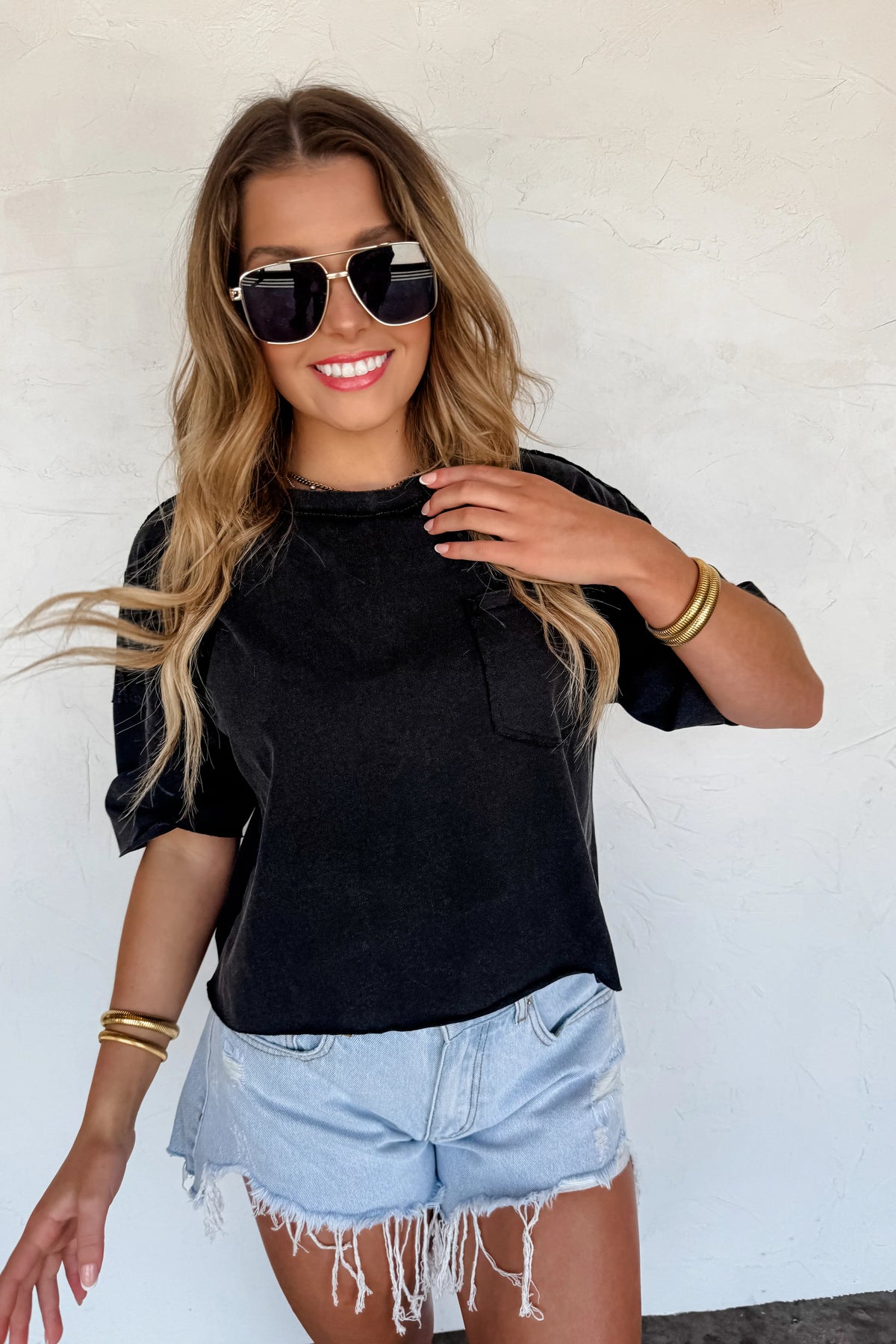 PREORDER: Regan Raw Hem Tee