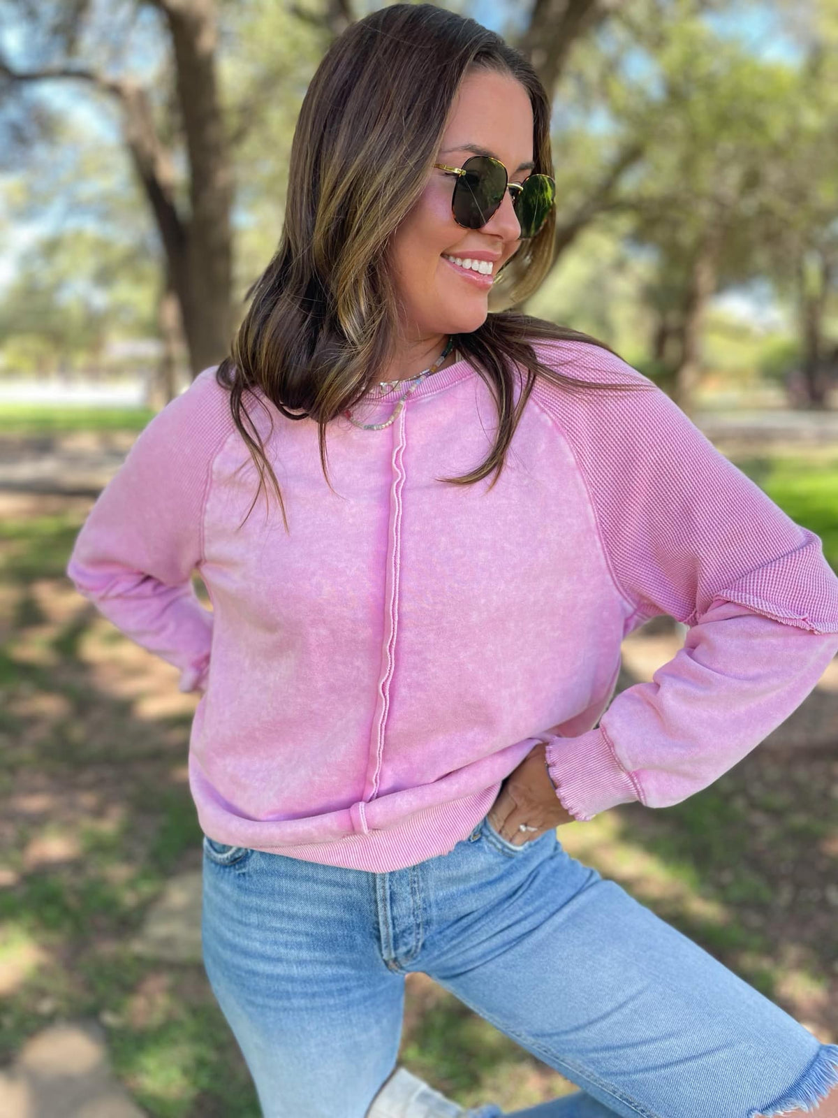 PREORDER: Best Selling Elliott Exposed Seam Sweatshirt in Five Colors - Ships in 4 weeks