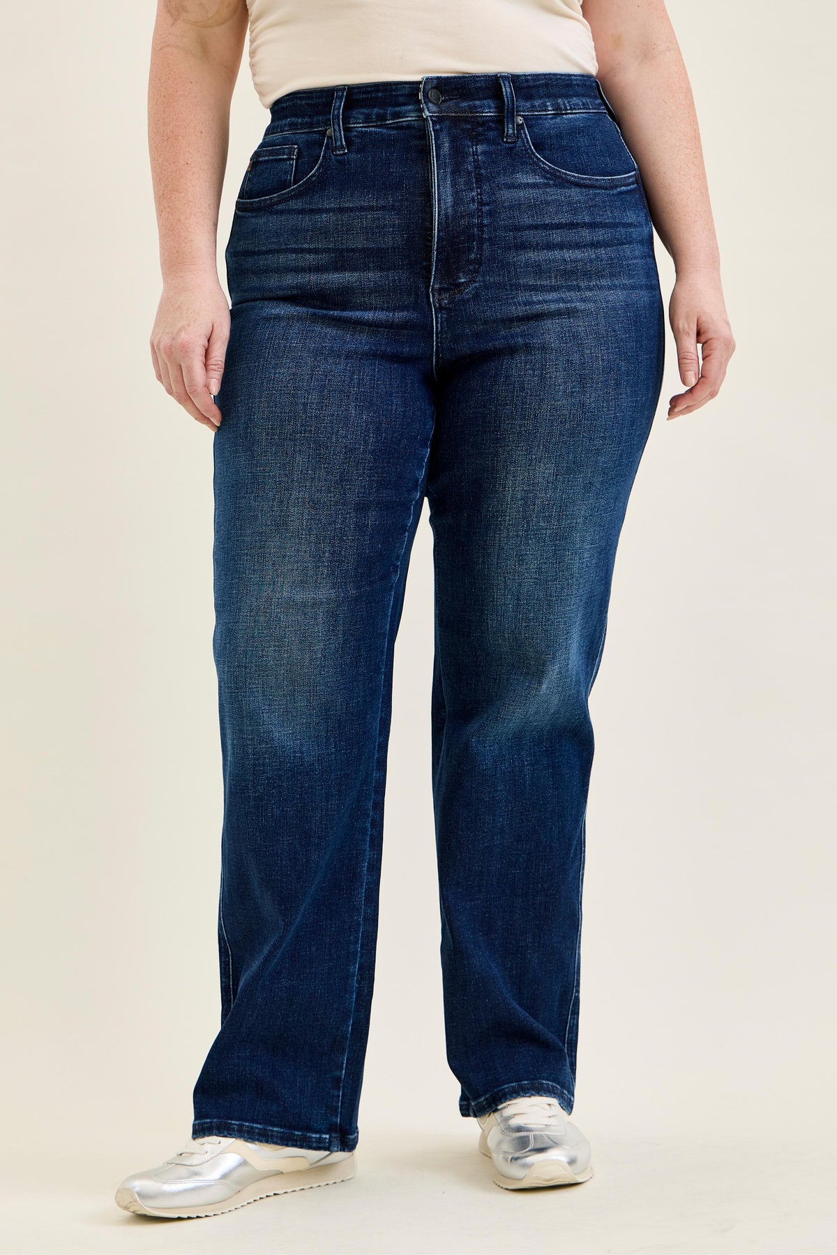 Linda High Waist Classic Straight Jean in Dark Midnight Blue - 10/21/2026