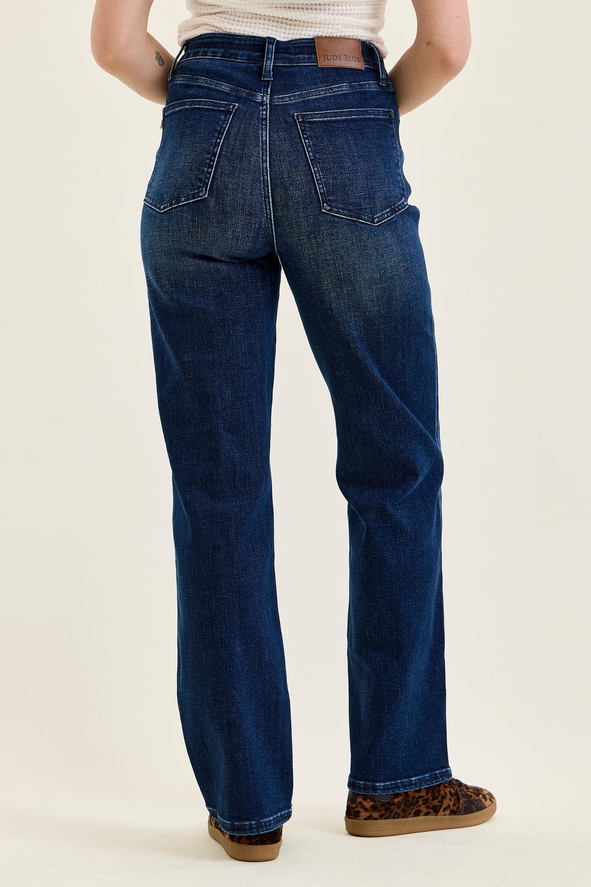 Linda High Waist Classic Straight Jean in Dark Midnight Blue - 10/21/2026