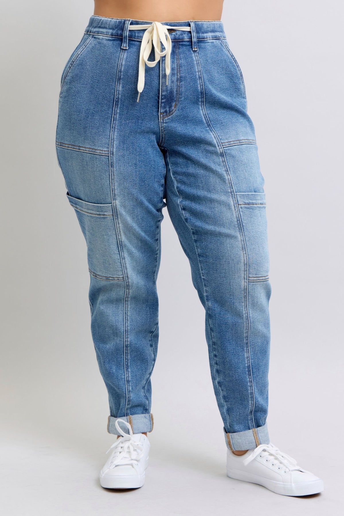 Clayton High Rise Cuffed Cargo Denim Jogger - 1/22/2025