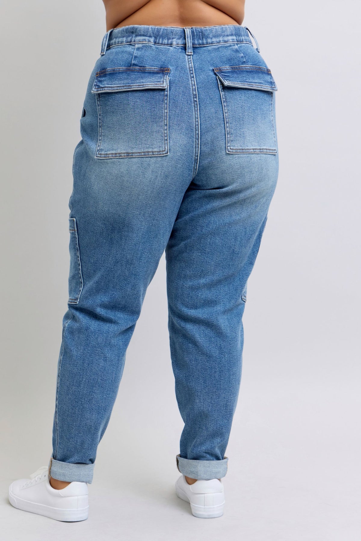 Clayton High Rise Cuffed Cargo Denim Jogger - 1/22/2025