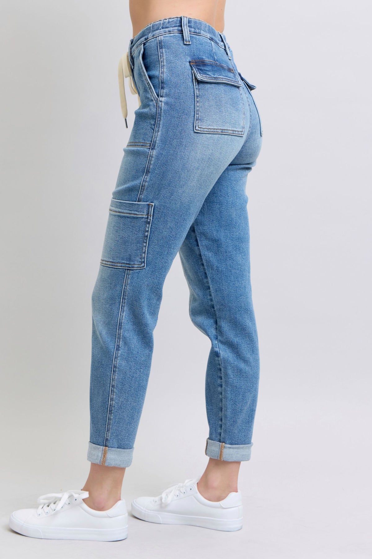 Clayton High Rise Cuffed Cargo Denim Jogger - 1/22/2025