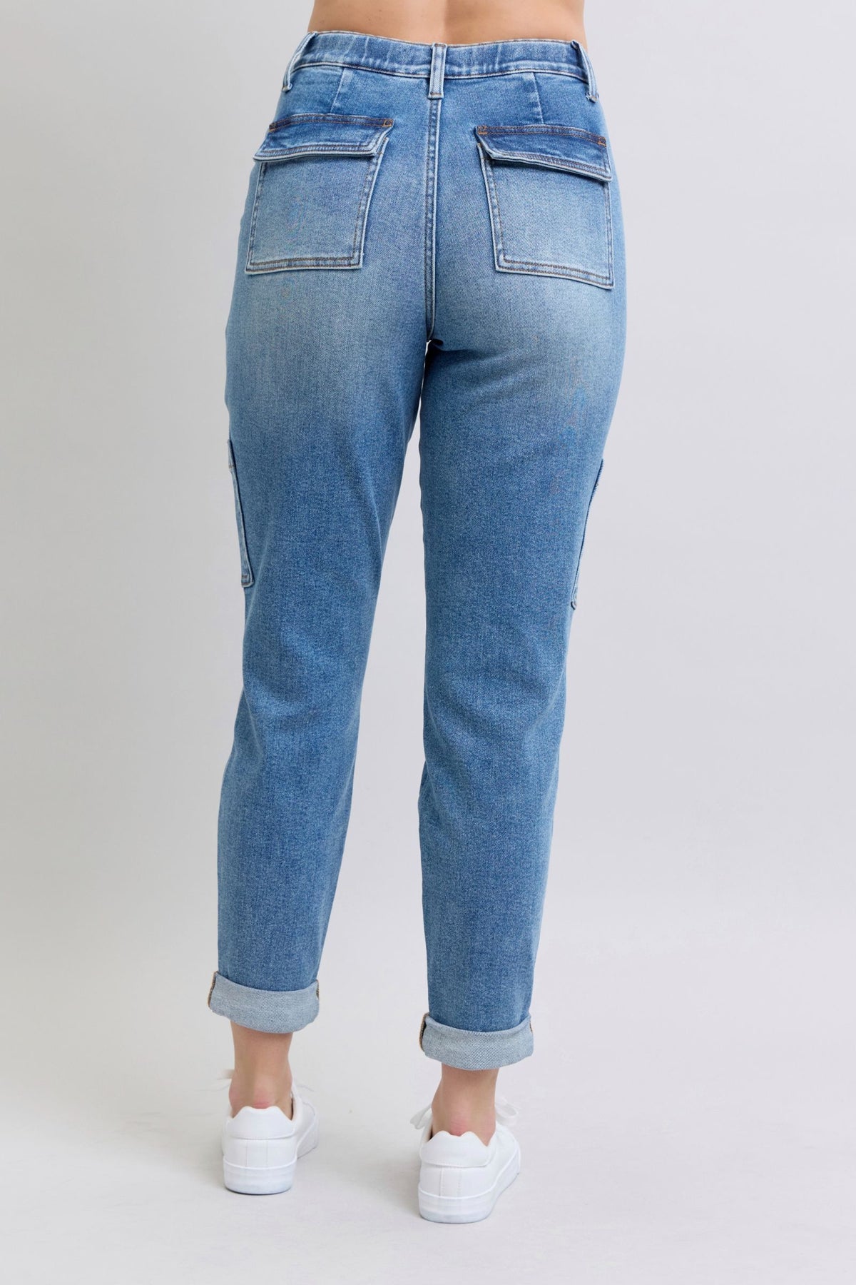 Clayton High Rise Cuffed Cargo Denim Jogger - 1/22/2025