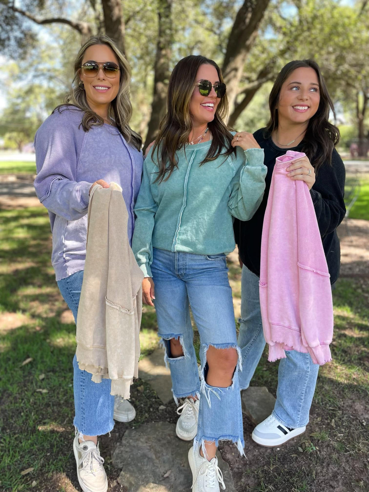 PREORDER: Best Selling Elliott Exposed Seam Sweatshirt in Five Colors - Ships in 4 weeks