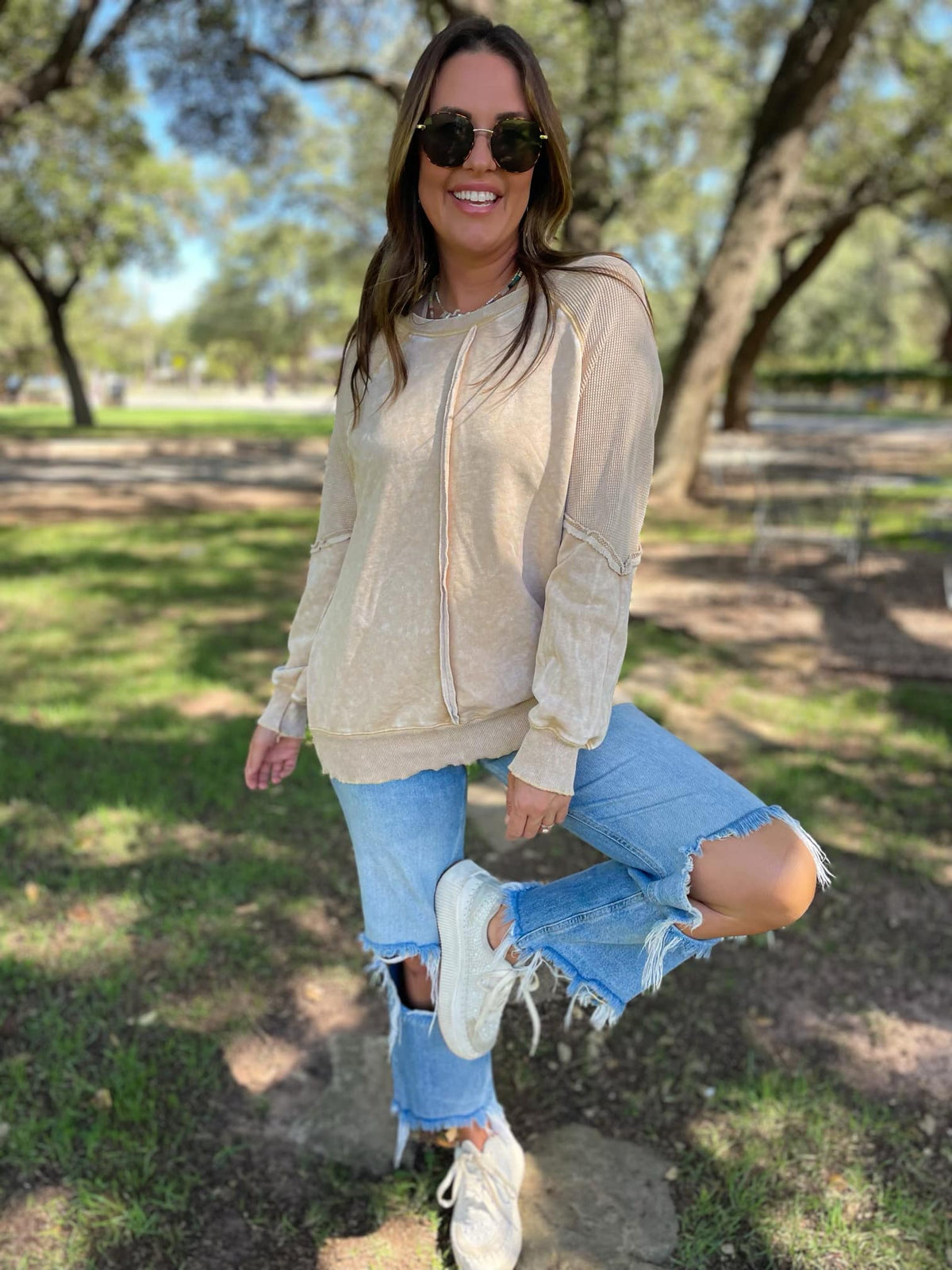 PREORDER: Best Selling Elliott Exposed Seam Sweatshirt in Five Colors - Ships in 4 weeks