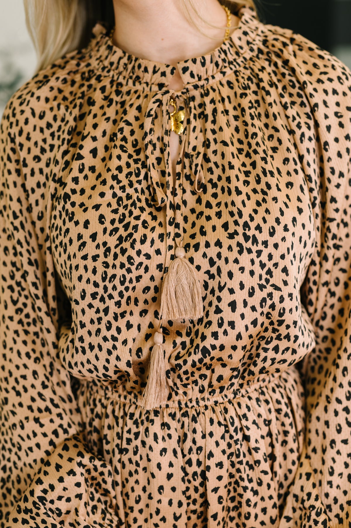 A Cheeky Little Time Tiered Dress in Pecan Brown - 9/5/2025