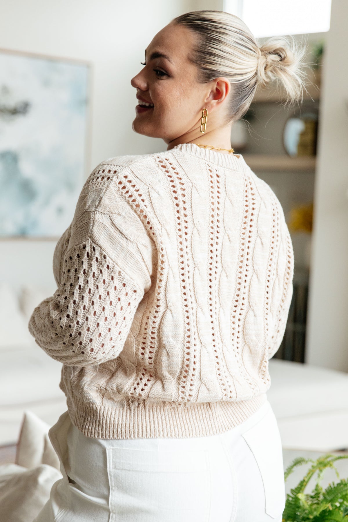 A Note of Thanks Cable Knit Sweater - 8/28/2025