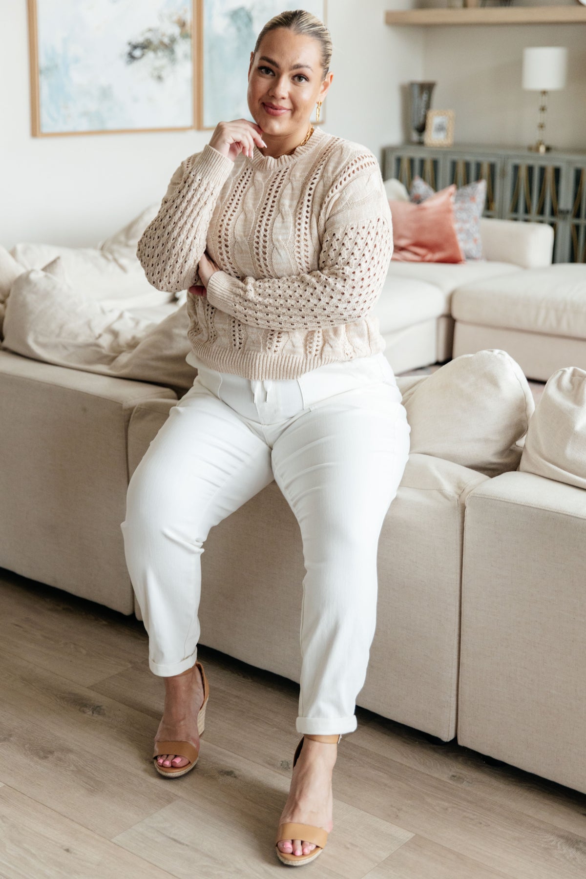 A Note of Thanks Cable Knit Sweater - 8/28/2025