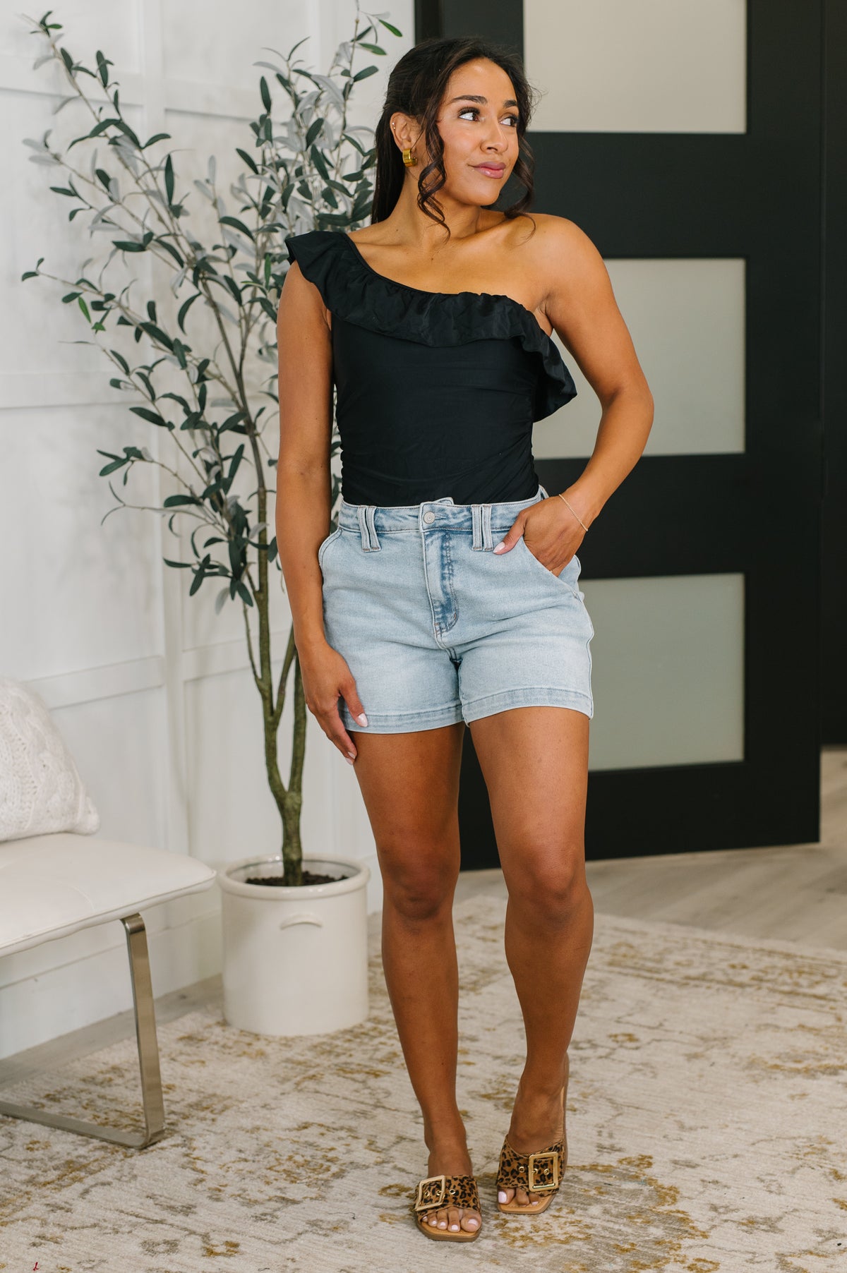 A Tan Line Happiness One Piece Swim Suit in Black - 4/17/2026