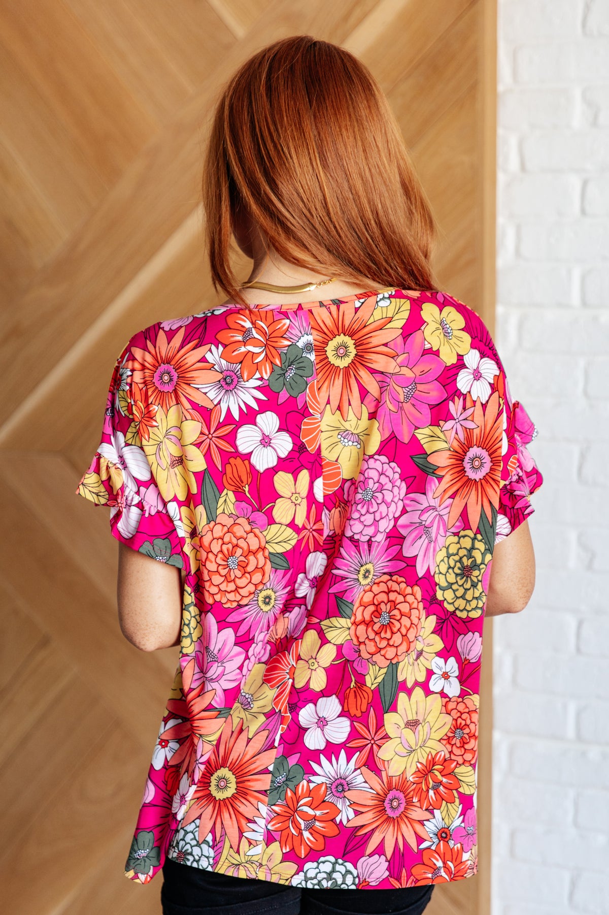 Flit About Floral Top in Pink - 5/5/2025