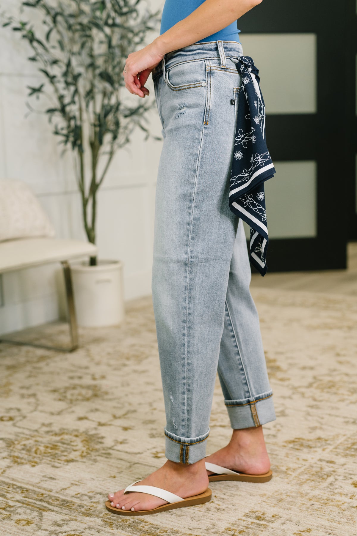 Alex Mid Rise Boyfriend Jean with Bandana Loop - 5/6/2026 NEW