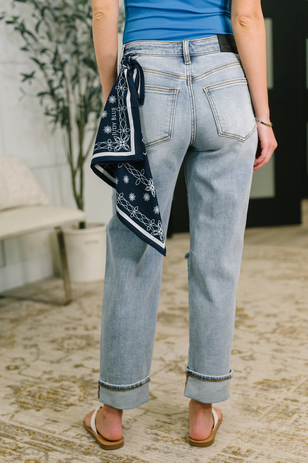 Alex Mid Rise Boyfriend Jean with Bandana Loop - 5/6/2026 NEW