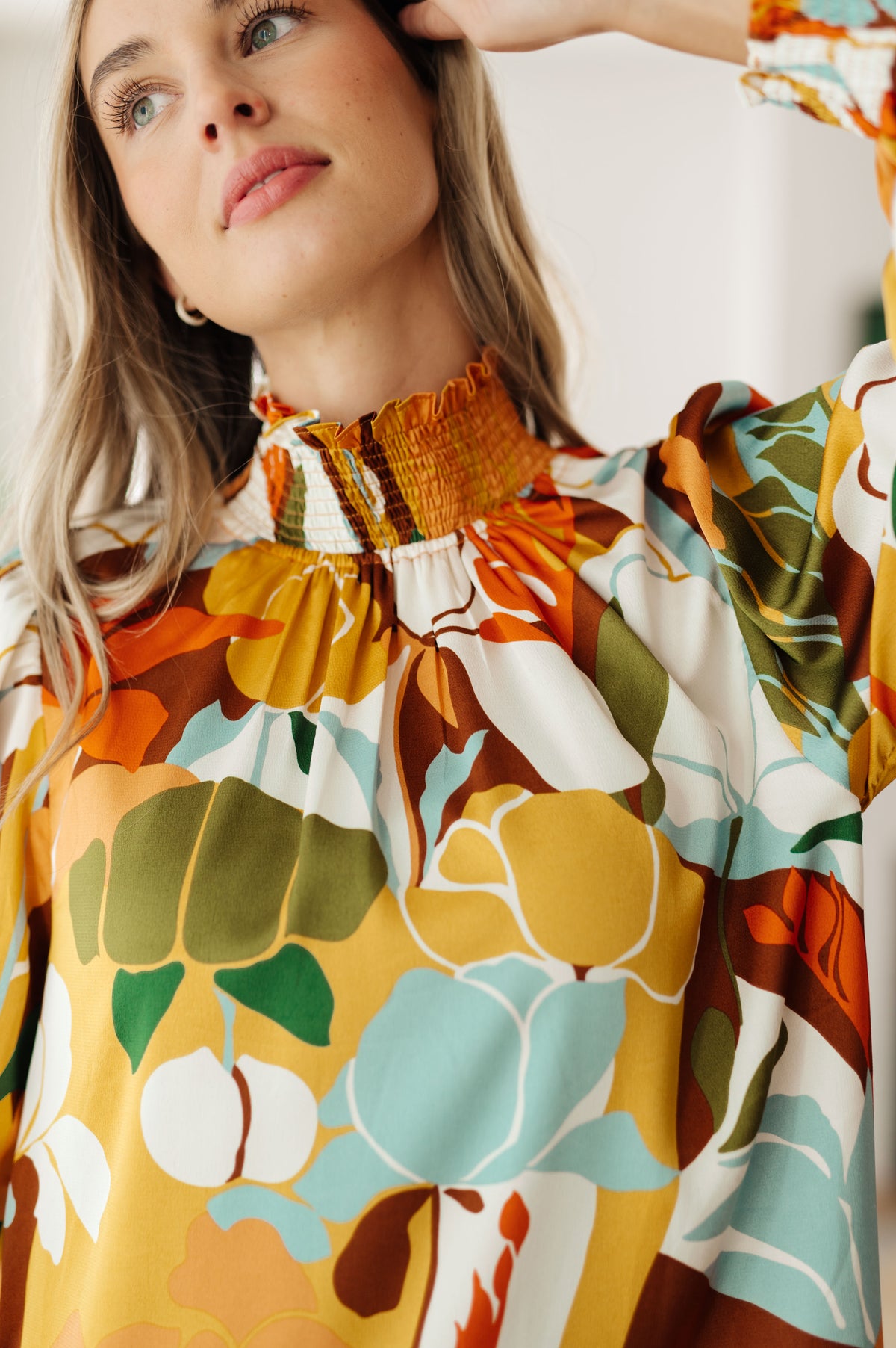All Together Now Mock Neck Blouse - 9/2/2025