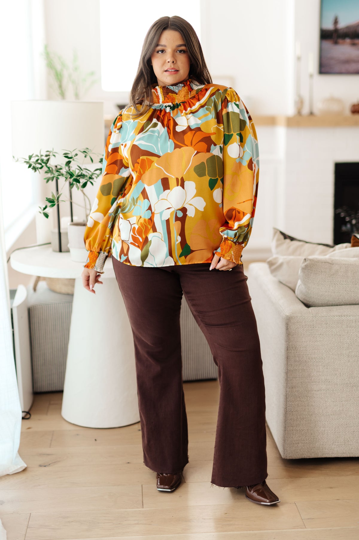 All Together Now Mock Neck Blouse - 9/2/2025