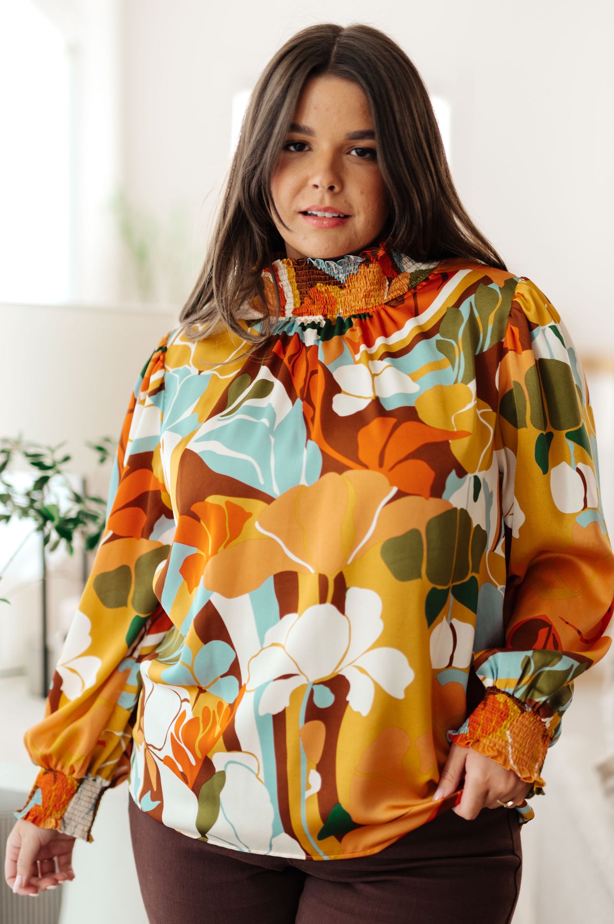 All Together Now Mock Neck Blouse - 9/2/2025